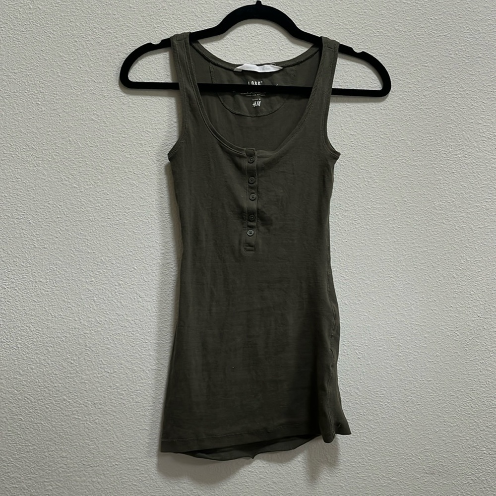 Olive green tank top